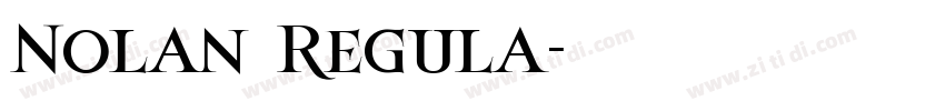 Nolan Regula字体转换